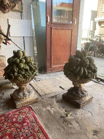 A pair of garden finials