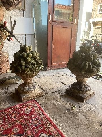 A pair of garden finials