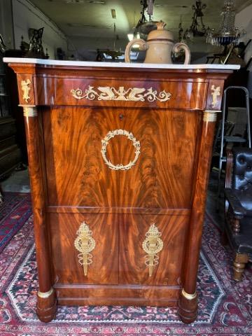Empire french secretaire with guilded bronzes