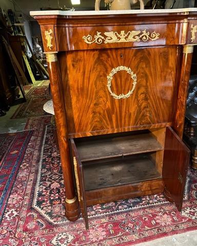 Empire french secretaire with guilded bronzes
