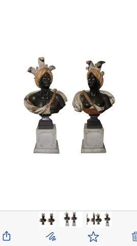 Pair of marble busts