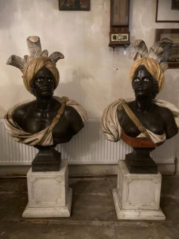 Pair of marble busts