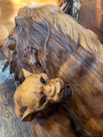 Wooden lion