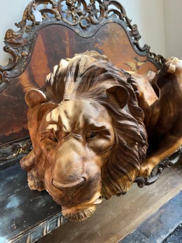 Wooden lion