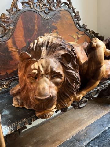 Wooden lion